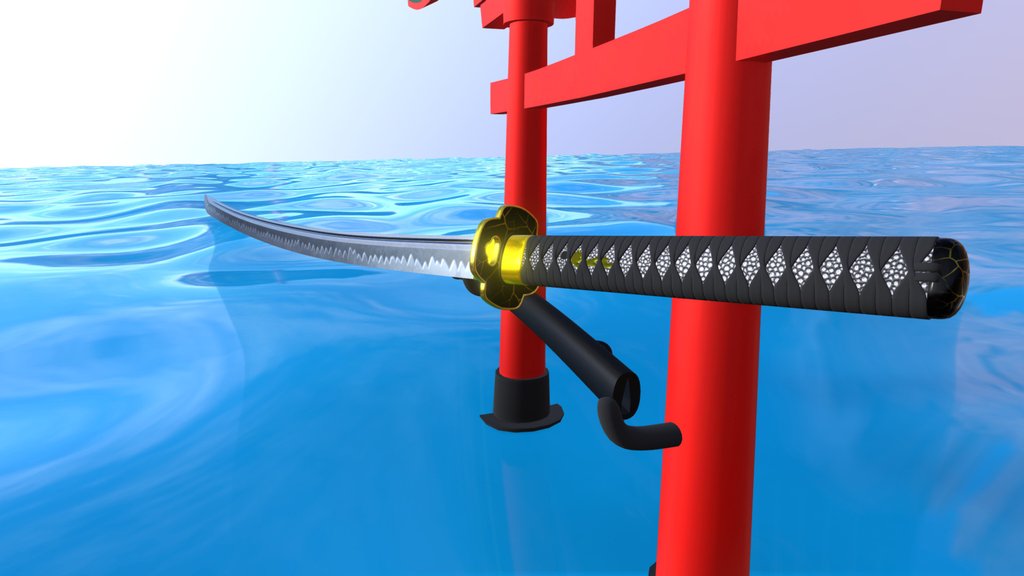 Collapsible realistic katana