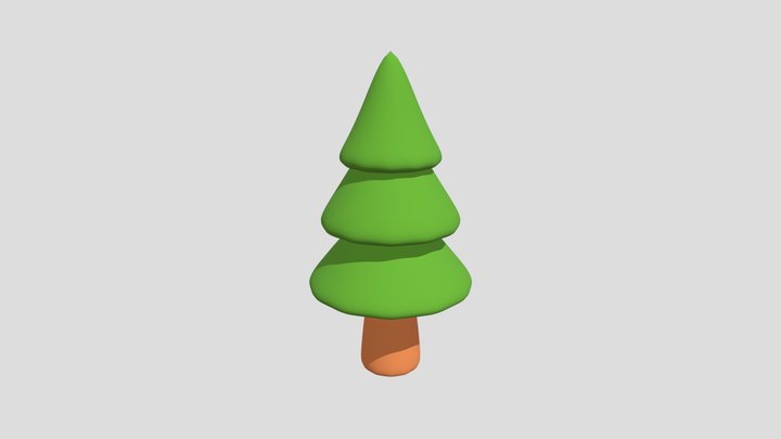 Cartoon Tree 3D Model