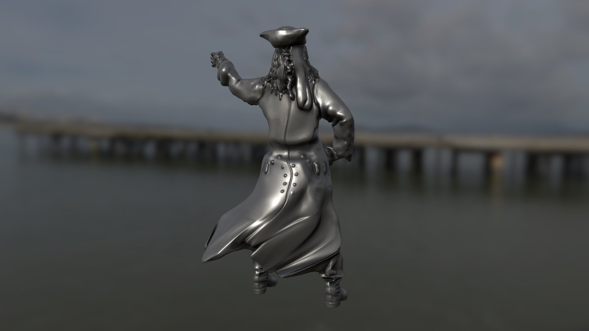 Jack Sparrow For 3D Printing (model scale)
