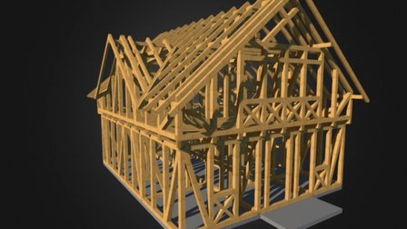 Fachwerk épület 3D Model