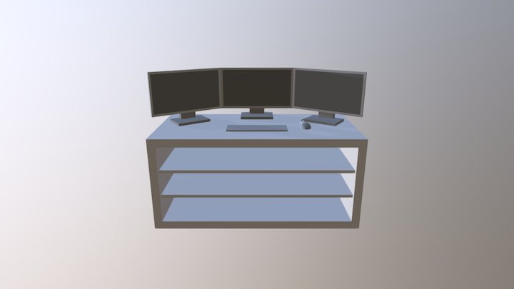 Laboratory desk [LowPoly] 3D Model