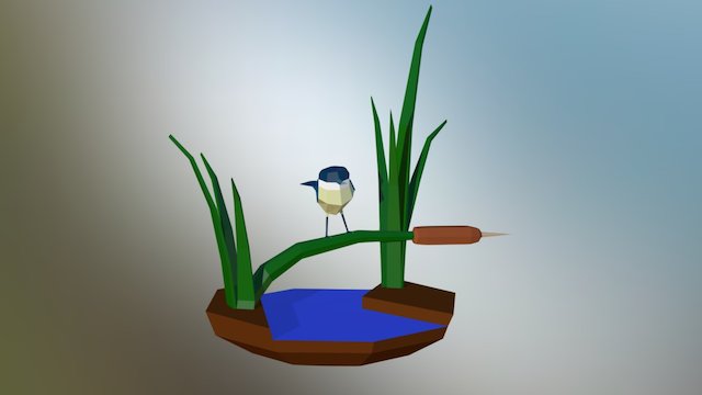 Bird diorama 3D Model