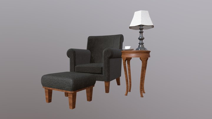 Modern Victorian Furniture Asset Pack 3D Model