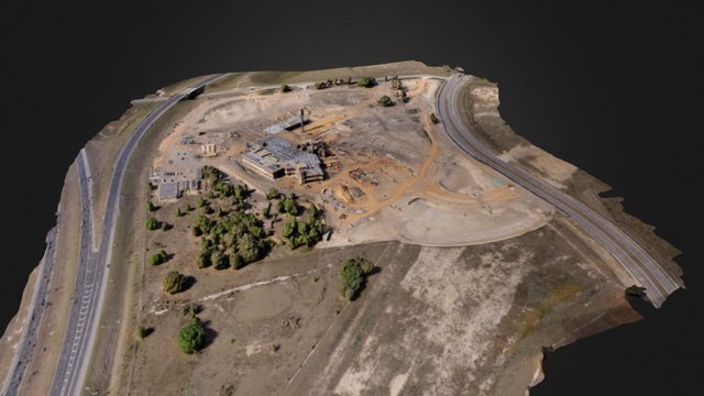 Aerial 3D Scan - Hospital Construction Site 3D Model