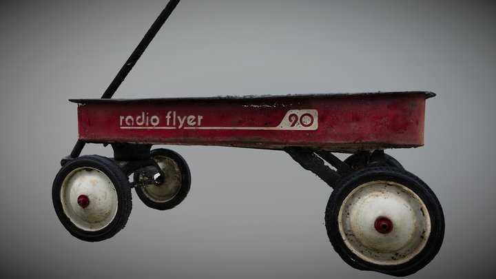 Radio Flyer Model 90 Little Red Wagon 3D Model