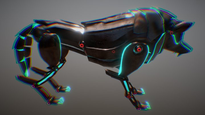 Robot Wolf 3D Model