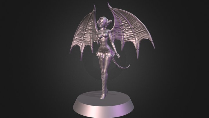 Female Demon Succubus 3D print model 3D Model