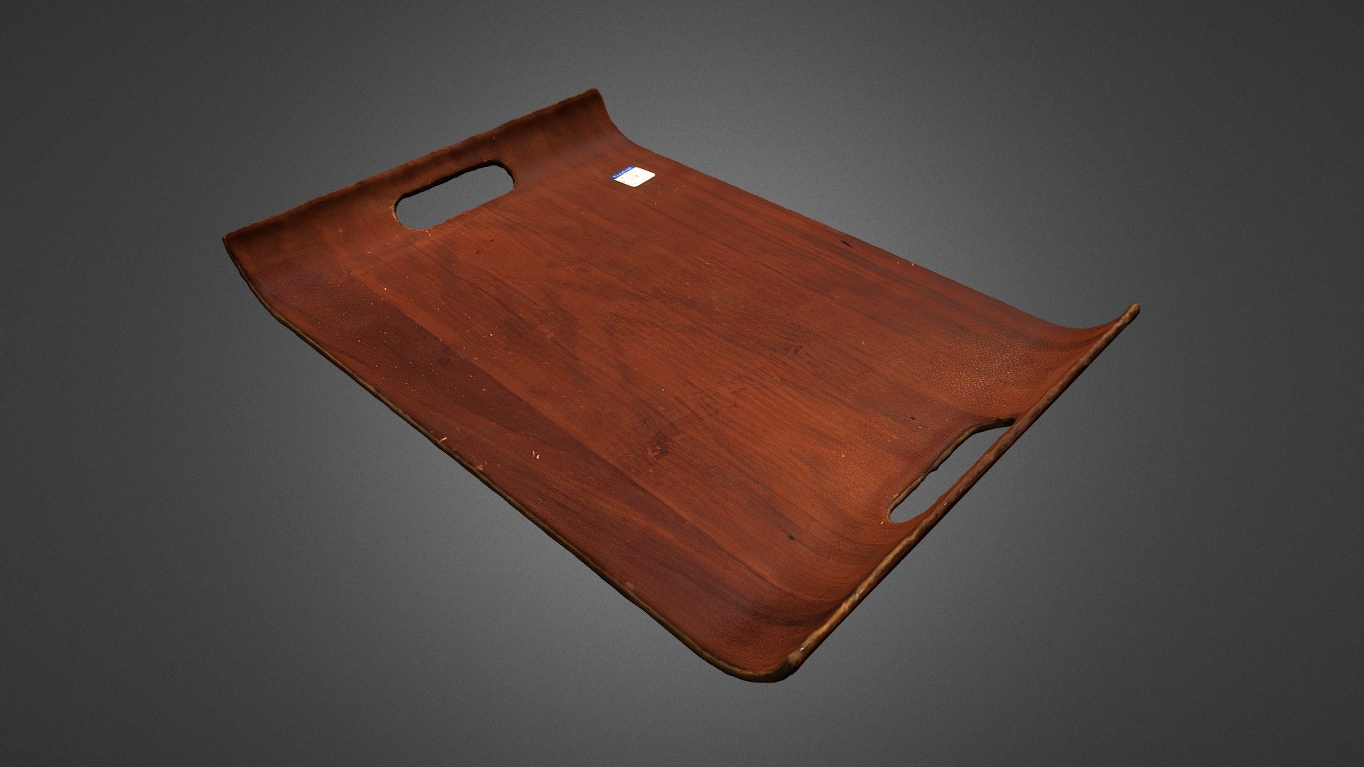 Flat wooden tray
