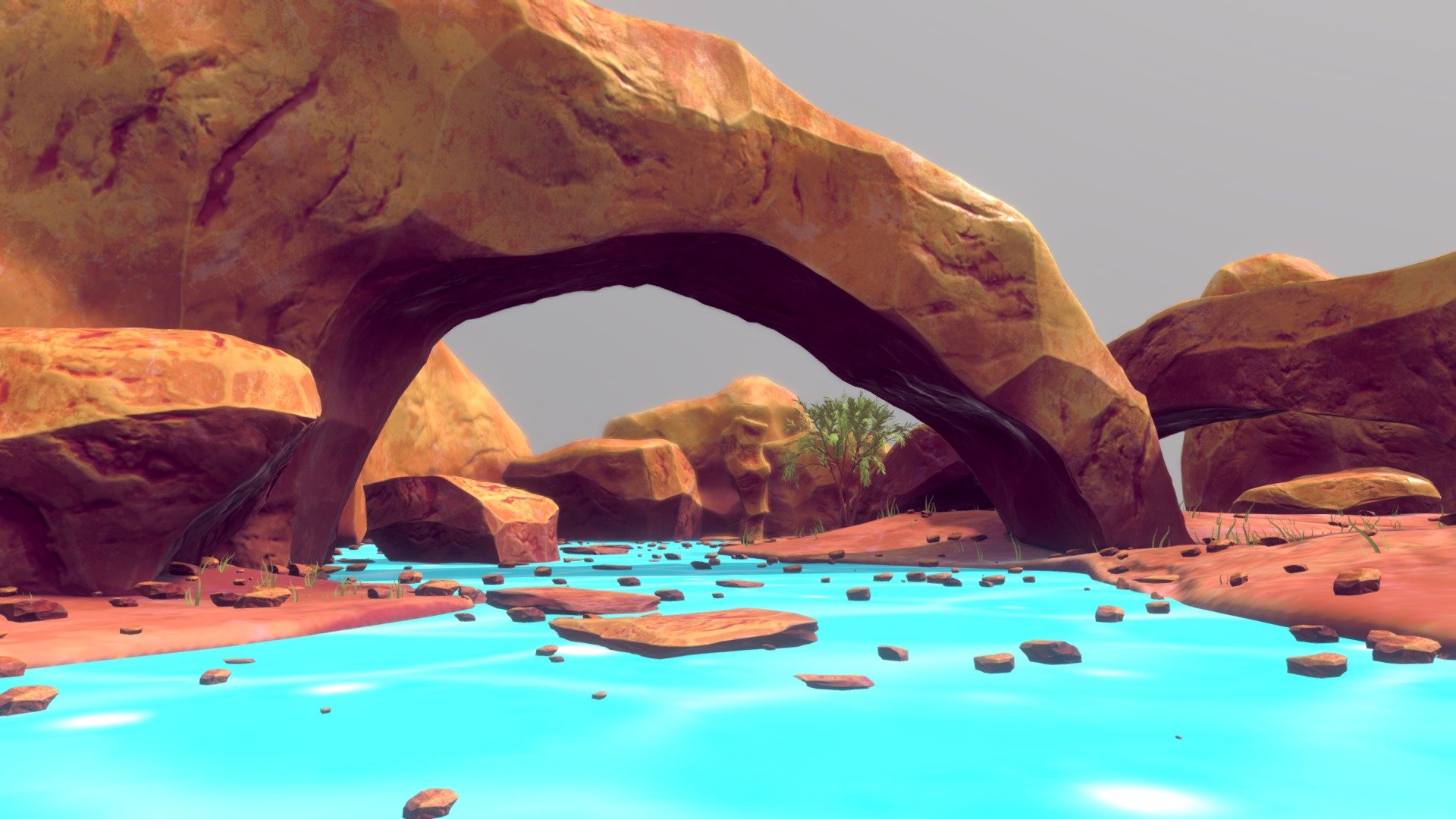 Stylized desert 3D model by Lídia García Romero (lgrpainting