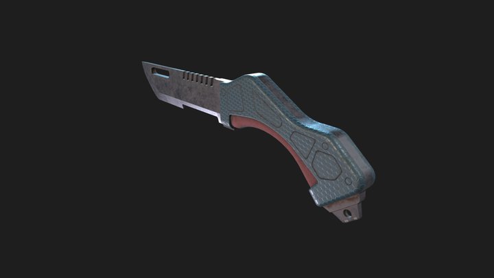 Sci-Fi Combat knife 3D Model