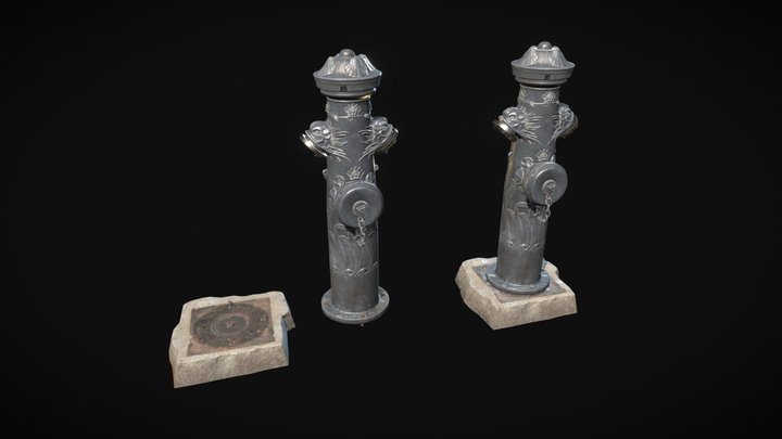 antique german fire hydrant 3D Model