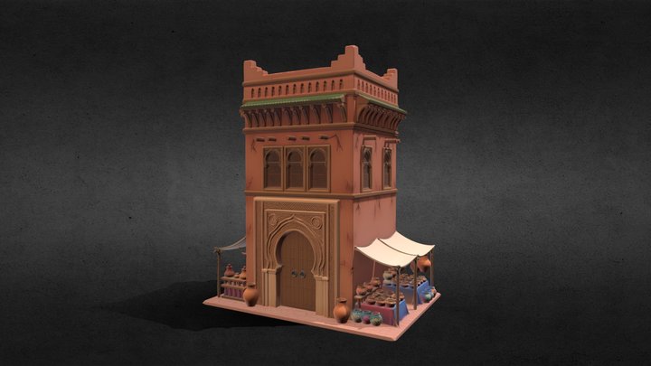 Marrakech Market Stall 3D Model