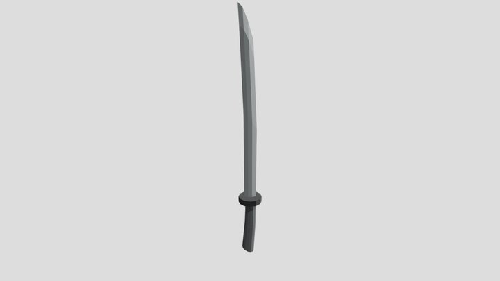 Low Poly Katana 3D Model