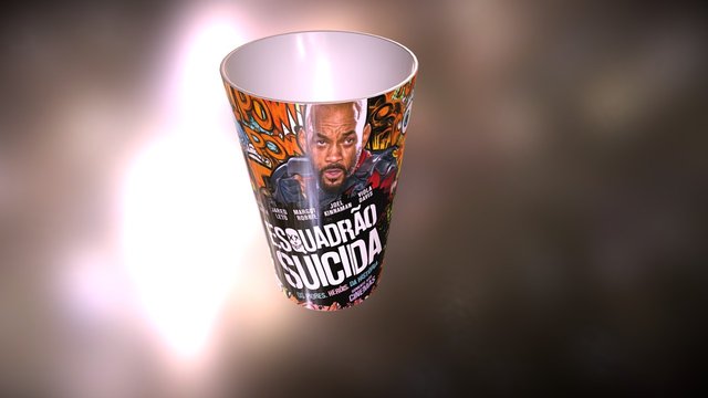 Copo Esqurão Suicida 3D Model