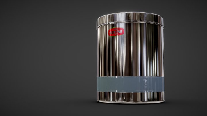 Serene_Smart_Storage_Jar_Stainless_Steel 3D Model