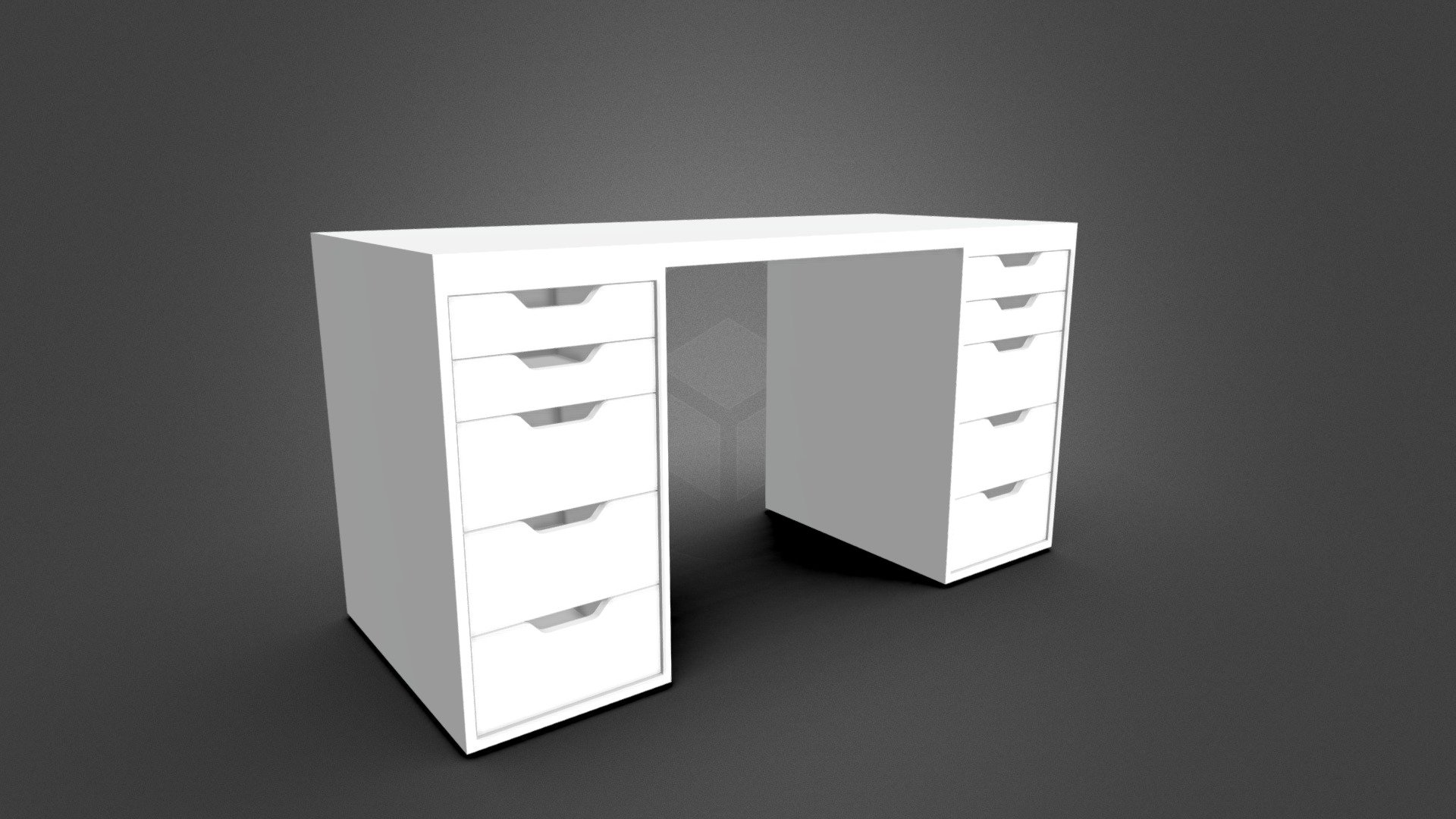 work desk model - 3D model by shig0 [1cb7529] - Sketchfab