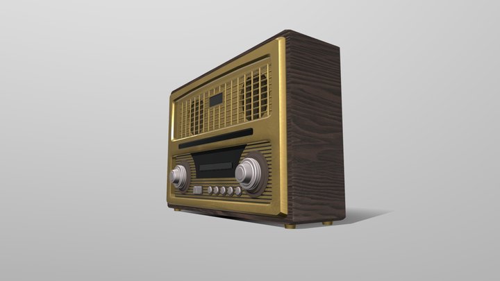 Radio retro 3D Model