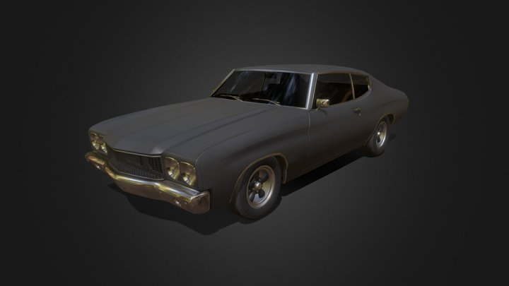 1970s Muscle Car #3 3D Model