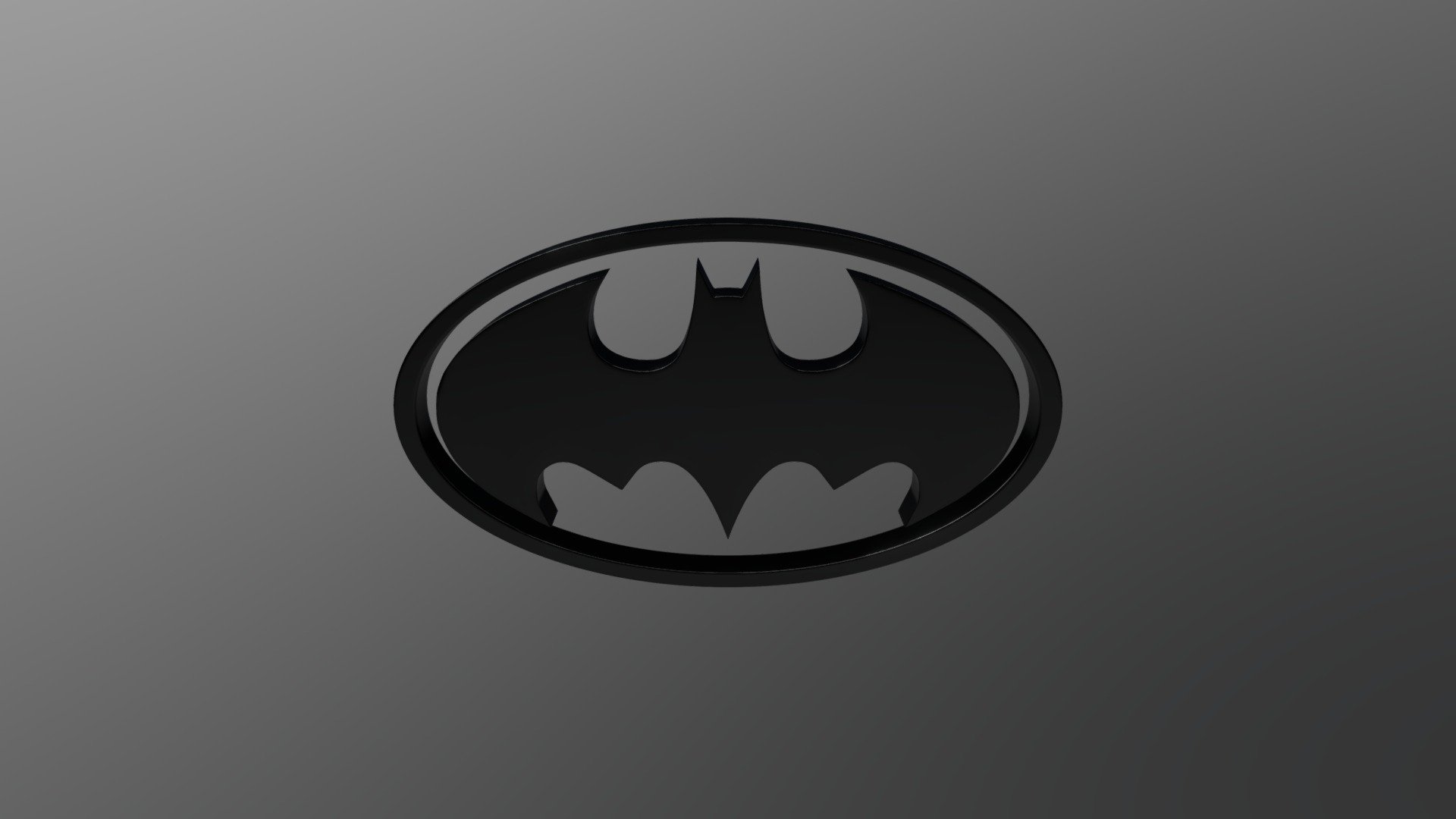 Classic Batman Symbol - 3D model by Jexpler [1cbada1] - Sketchfab