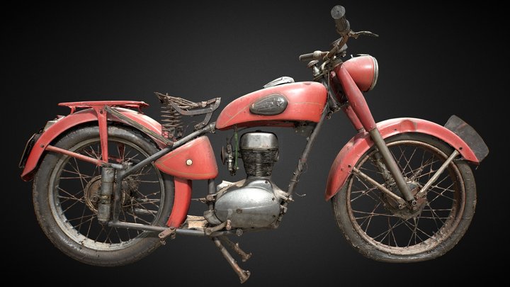 1950s Motorcyle 3DScan 3D Model