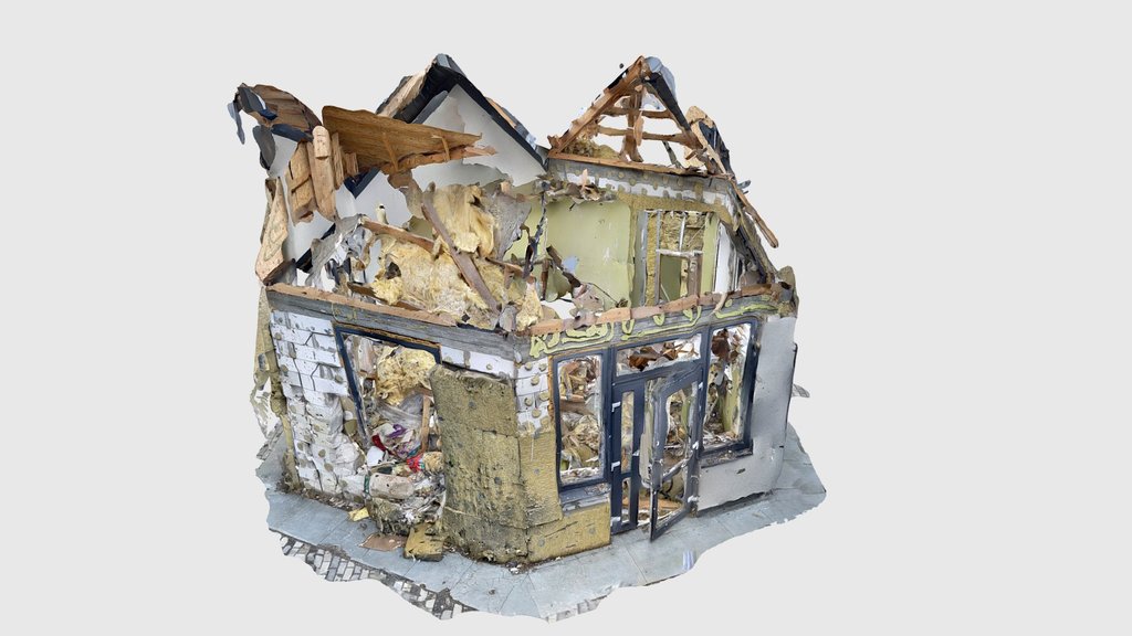Destroyed flower shop in Ukraine