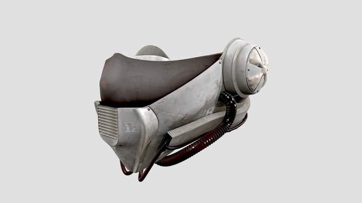 Helmet_ Cyberpunk 3D Model