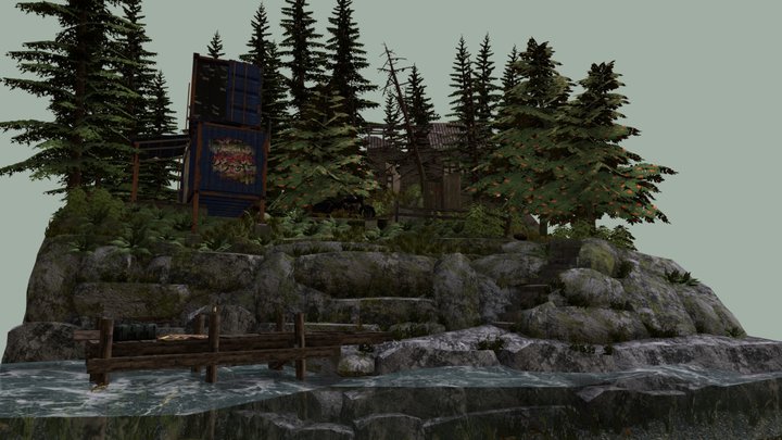 DAE Diorama - By The Lake 3D Model