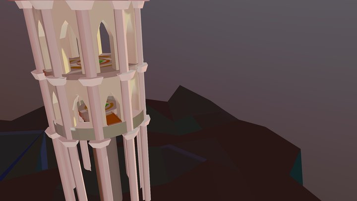 Dark Souls 2 Low Poly Dragonrider's Place 3D Model