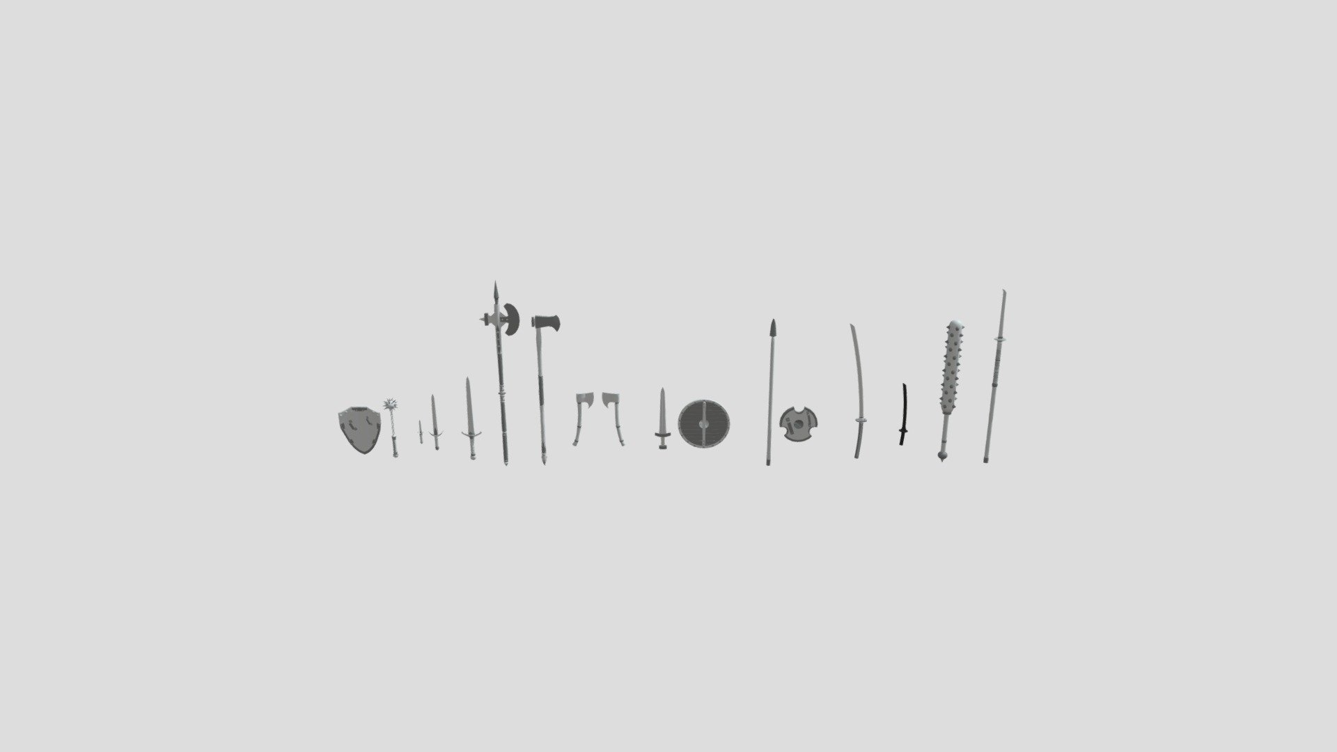 Lowpoly weapons (For Honor)