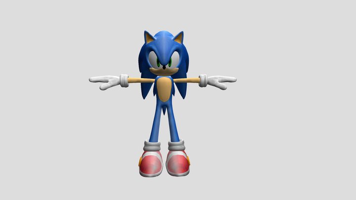 Xbox 360 - Sonic the Hedgehog 2006 - Sonic (1) 3D Model