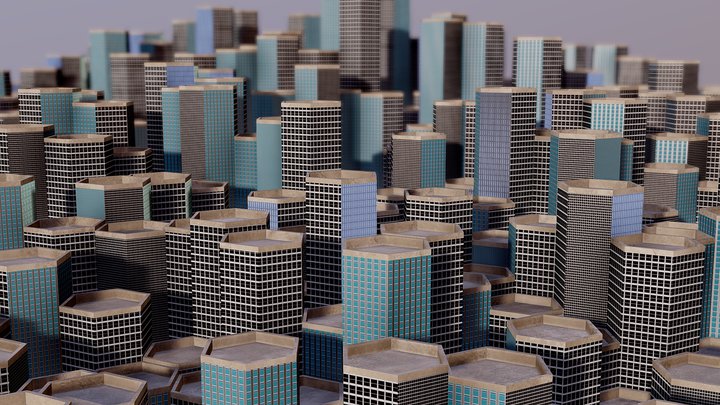 Hexagon City – Modello 3D gratuito STL