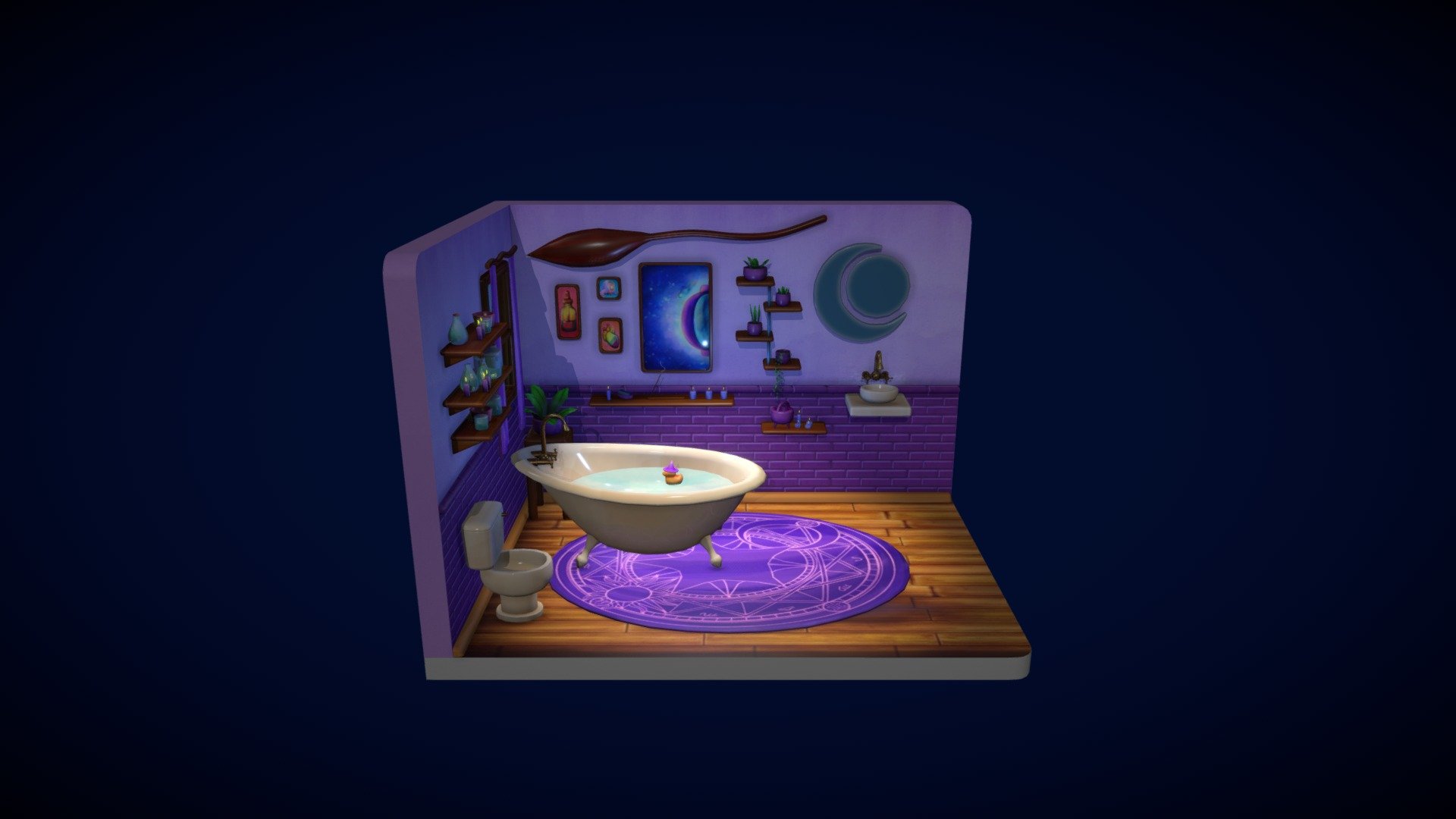 Witch Bathroom - 3D model by MaritereVigil [1cc168a] - Sketchfab
