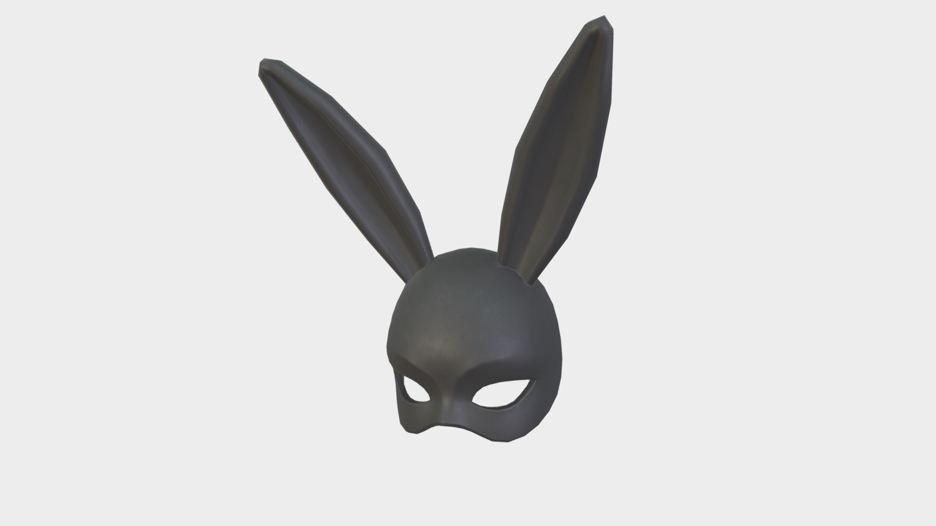 3D model Rabbit Mask - This is a 3D model of the Rabbit Mask. The 3D model is about a black and silver lamp.