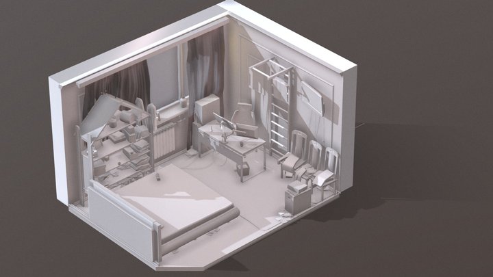 RETRY первый босc 3D Model