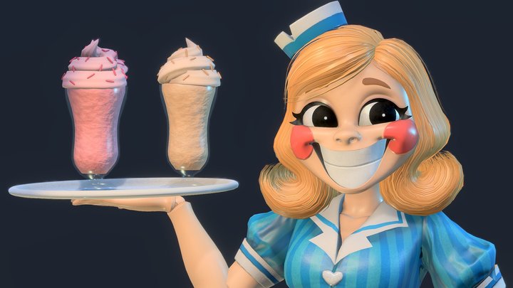Miss Delight - Diner outfit – Modello 3D gratuito STL