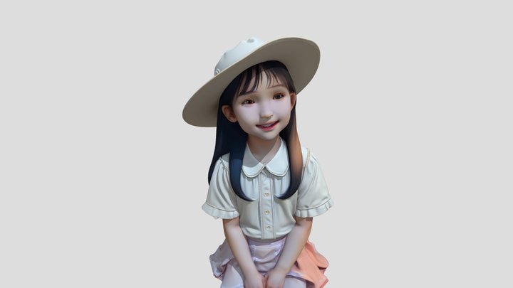 Girl_posed_photograph 3D Model