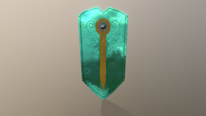 Jade Angelic Shield 3D Model