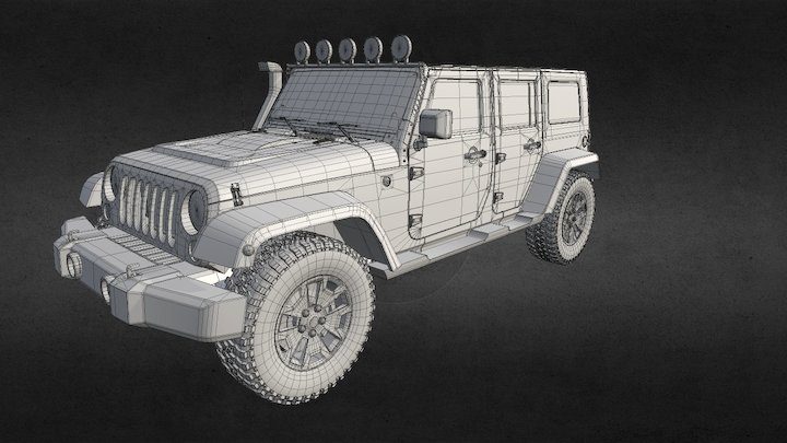WC Jeep Wrangler-2011 3D Model