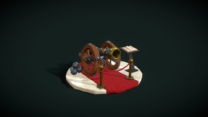 [Student Work] Stylized Cannon 3D Model