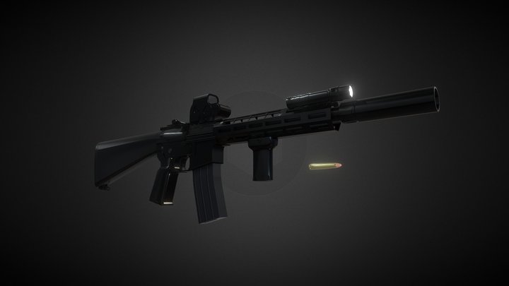 SR GUN 3D Model