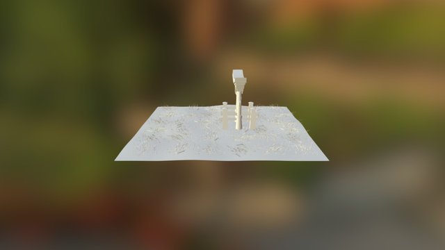 Arquitectura China Con Pasto 3D Model