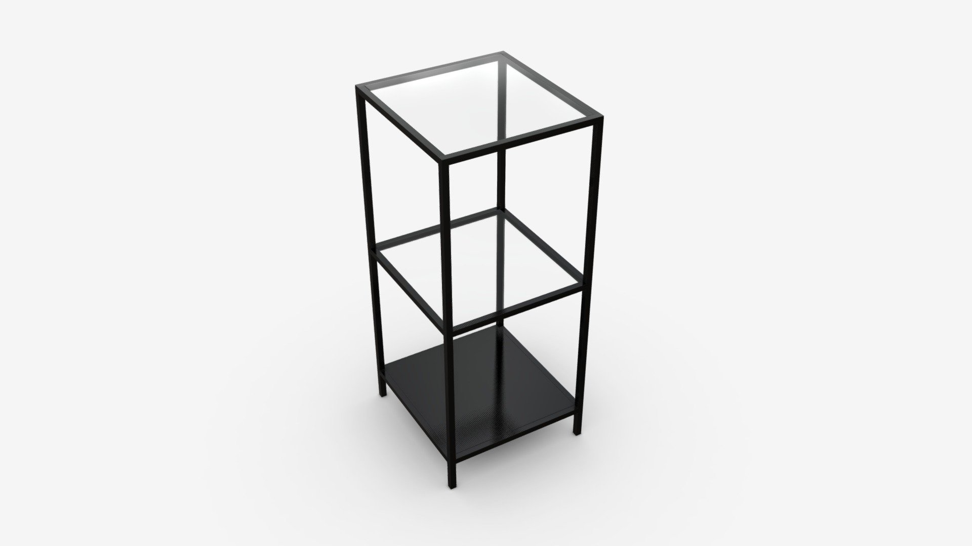 Shelf Seaford glass square Buy Royalty Free 3D model by HQ3DMOD