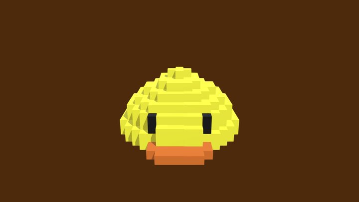 Voxel Duck Hat 3D Model