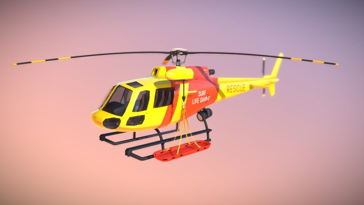 Ultimate Low Poly Helicopter Pack 3D Model