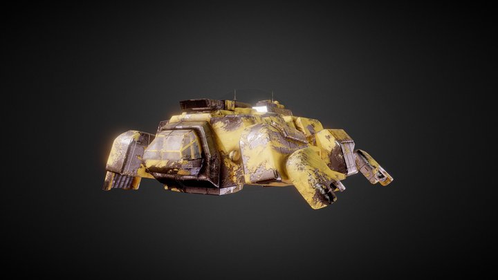 Unity_Neon_SpaceShip 3D Model