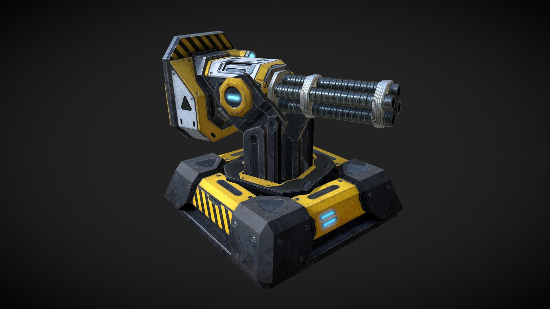 Minigun Turret D Models Sketchfab Hot Sex Picture