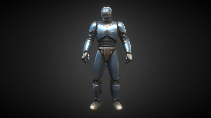 Vintage Robot (Animated) 3D Model