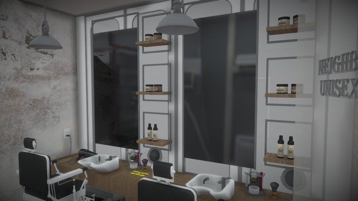 Neighborhood Unisex Salon _ RIH Blades 3D Model