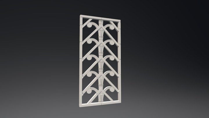 Tracery Rect Web 3D Model