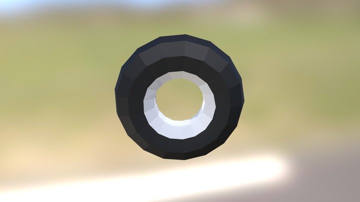 Low-Poly Tire 3D Model